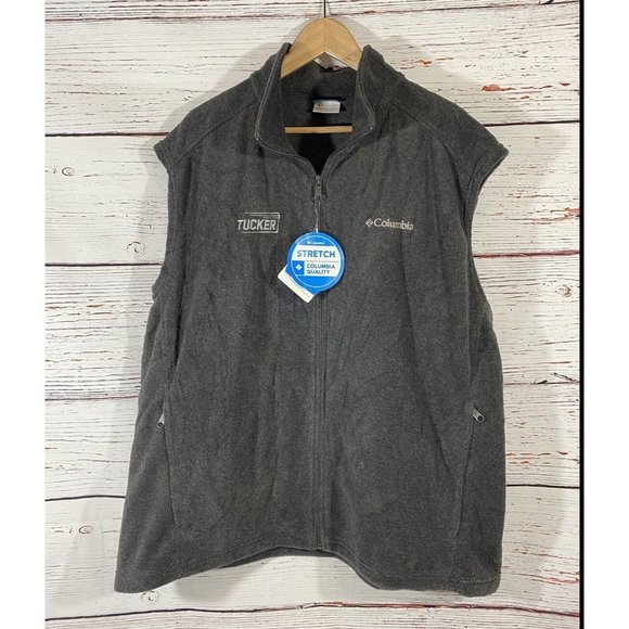 Columbia Other - Columbia Fleece Vest Mens XXL Gray Full Zip Outdoors Hiking Casual New Tucker